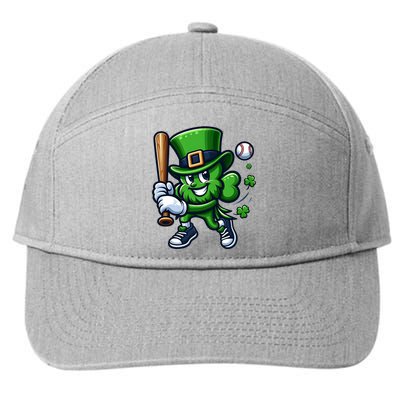 Shamrock Baseball Funny St Patricks Day 7-Panel Snapback Hat