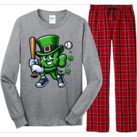 Shamrock Baseball Funny St Patricks Day Long Sleeve Pajama Set