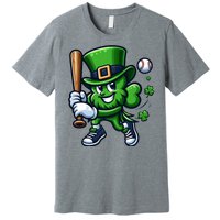 Shamrock Baseball Funny St Patricks Day Premium T-Shirt