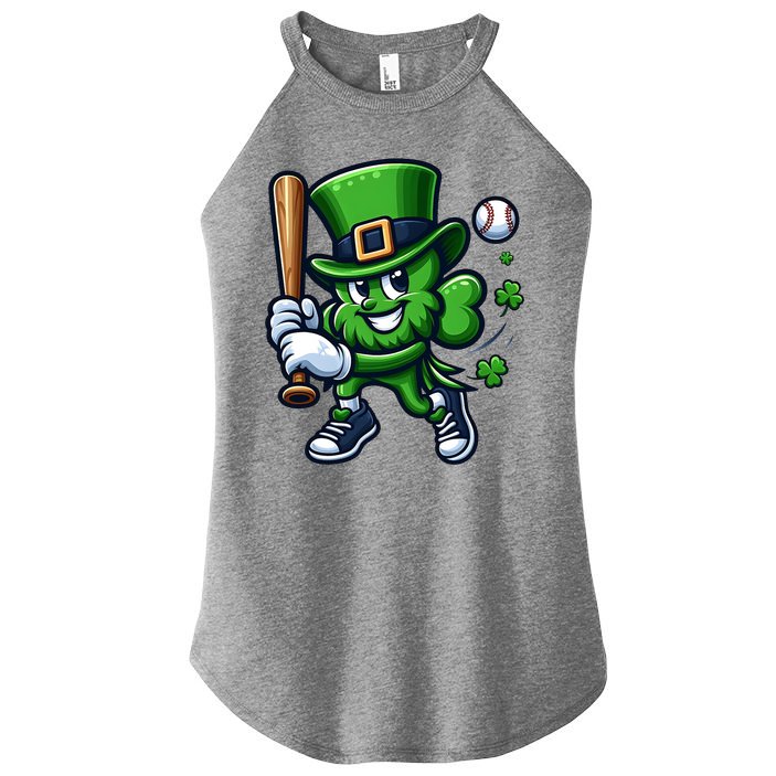 Shamrock Baseball Funny St Patricks Day Women's Perfect Tri Rocker Tank