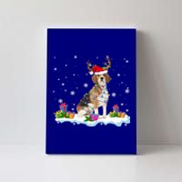 Santa Beagle Funny Lights Santa Reindeer Dog Lover Xmas Cute Gift Canvas