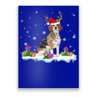 Santa Beagle Funny Lights Santa Reindeer Dog Lover Xmas Cute Gift Poster