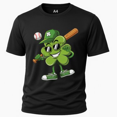 Shamrock Baseball Funny St Patricks Day Performance Shirt