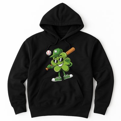 Shamrock Baseball Funny St Patricks Day Hoodie
