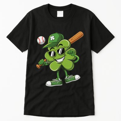 Shamrock Baseball Funny St Patricks Day Tall T-Shirt