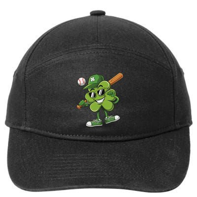 Shamrock Baseball Funny St Patricks Day 7-Panel Snapback Hat