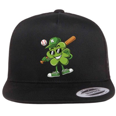 Shamrock Baseball Funny St Patricks Day Flatbill Hat