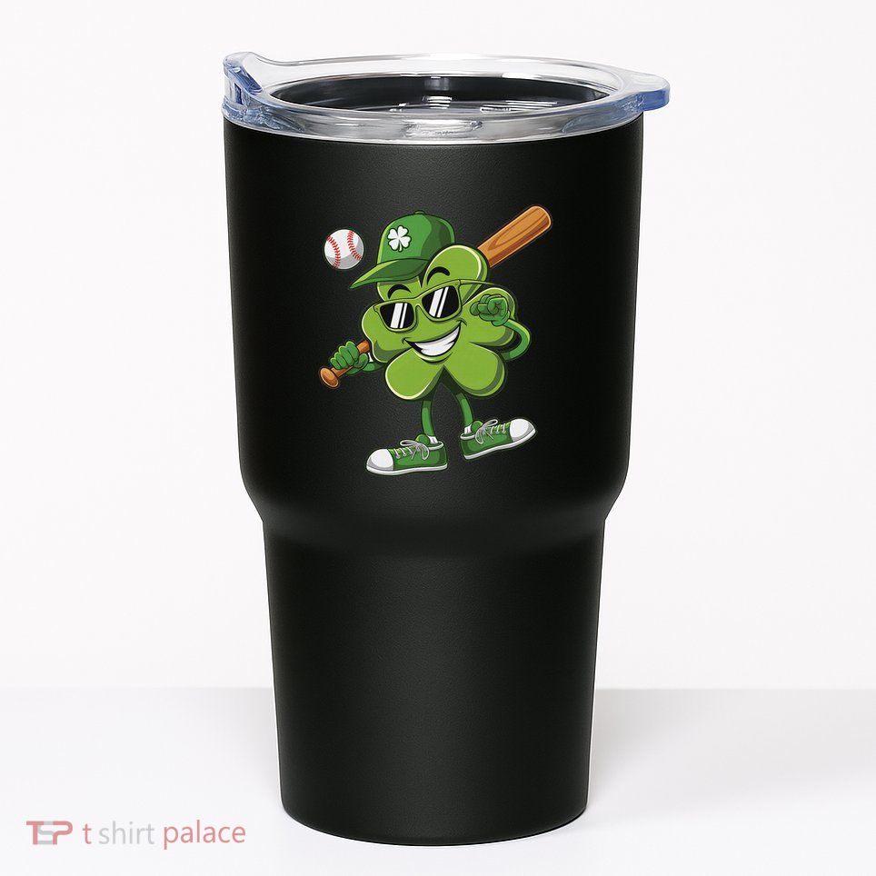 Shamrock Baseball Funny St Patricks Day Tumbler