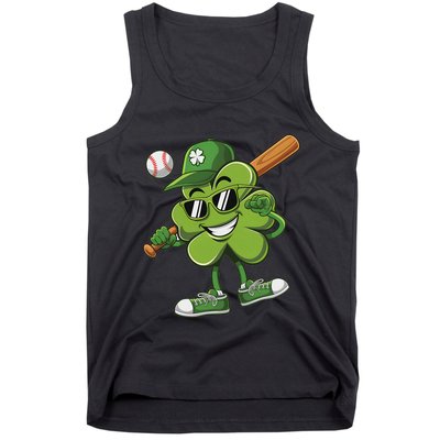 Shamrock Baseball Funny St Patricks Day Tank Top