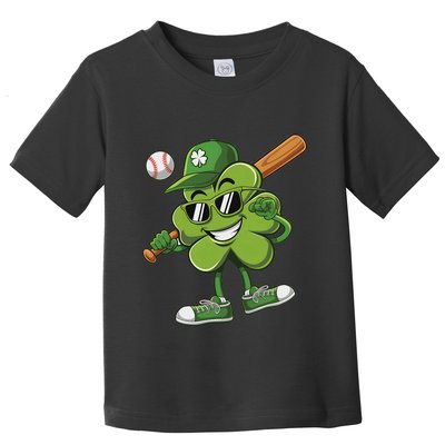 Shamrock Baseball Funny St Patricks Day Toddler T-Shirt