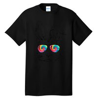 Sunglass Bunny Face Tie Dye Happy Easter Day Tall T-Shirt