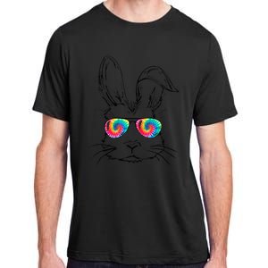 Sunglass Bunny Face Tie Dye Happy Easter Day Adult ChromaSoft Performance T-Shirt