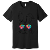 Sunglass Bunny Face Tie Dye Happy Easter Day Premium T-Shirt