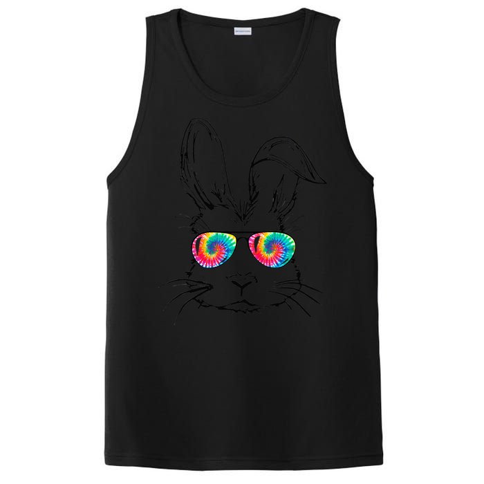 Sunglass Bunny Face Tie Dye Happy Easter Day PosiCharge Competitor Tank