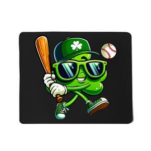 Shamrock Baseball  Funny St Patricks Day Mousepad