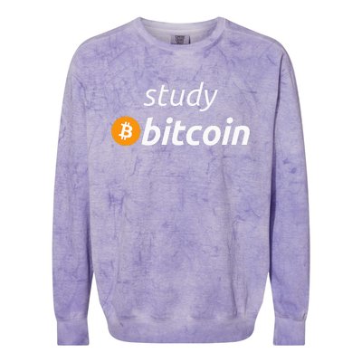 Study Bitcoin Famous Bitcoin Quote Colorblast Crewneck Sweatshirt