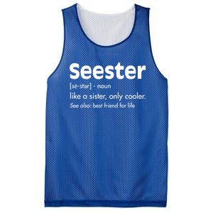 Sister Birthday Funny Gift With Funny Seester Definition Gift Mesh Reversible Basketball Jersey Tank