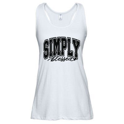 Simply Blessed Faith Christian Religious Jesus Ladies Essential Flowy Tank