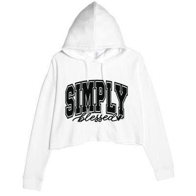 Simply Blessed Faith Christian Religious Jesus Crop Fleece Hoodie