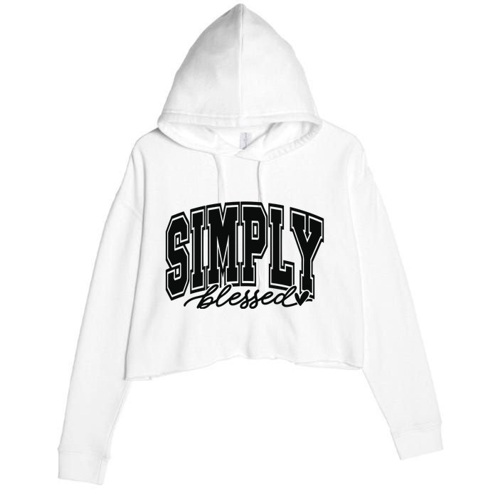 Simply Blessed Faith Christian Religious Jesus Crop Fleece Hoodie