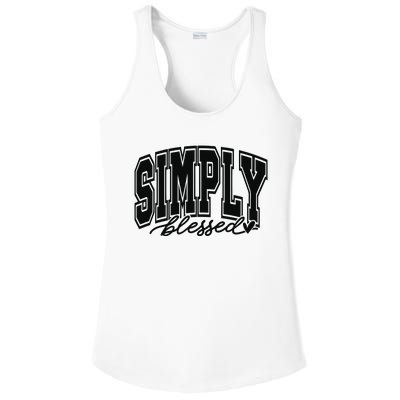 Simply Blessed Faith Christian Religious Jesus Ladies PosiCharge Competitor Racerback Tank