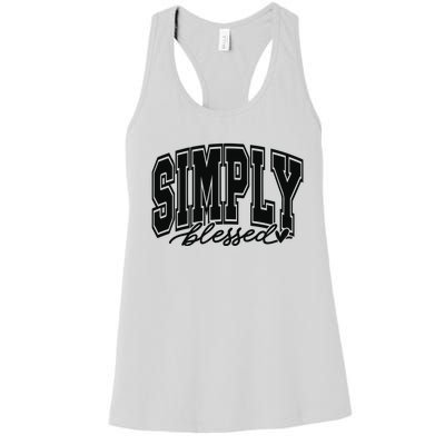 Simply Blessed Faith Christian Religious Jesus Women's Racerback Tank