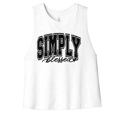 Simply Blessed Faith Christian Religious Jesus Women's Racerback Cropped Tank