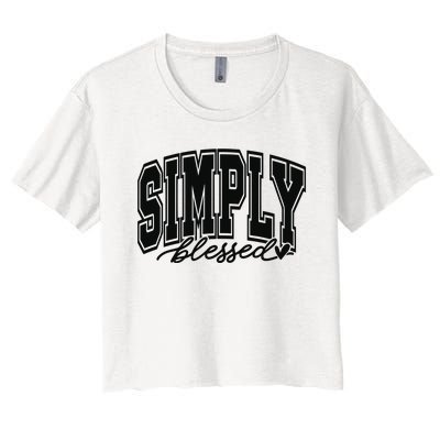 Simply Blessed Faith Christian Religious Jesus Women's Crop Top Tee