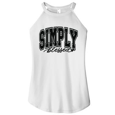 Simply Blessed Faith Christian Religious Jesus Women's Perfect Tri Rocker Tank