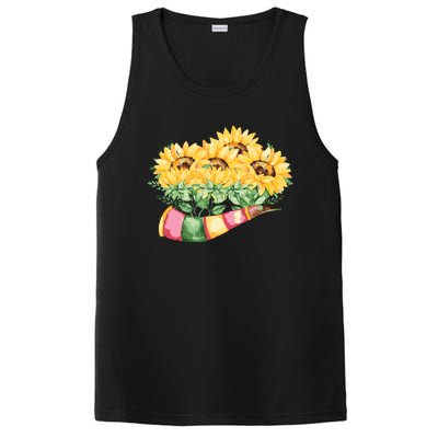 Sunflower Bunch Flower Beautiful Fragrance Funny Gift PosiCharge Competitor Tank