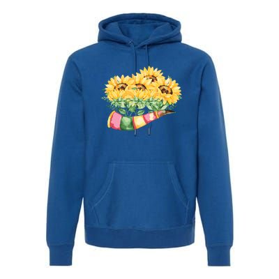 Sunflower Bunch Flower Beautiful Fragrance Funny Gift Premium Hoodie