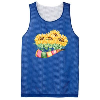 Sunflower Bunch Flower Beautiful Fragrance Funny Gift Mesh Reversible Basketball Jersey Tank