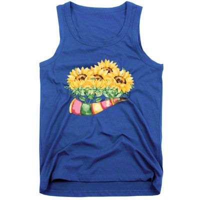 Sunflower Bunch Flower Beautiful Fragrance Funny Gift Tank Top