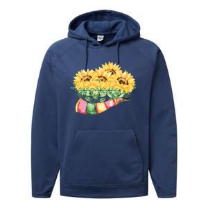 Sunflower Bunch Flower Beautiful Fragrance Funny Gift Performance Fleece Hoodie