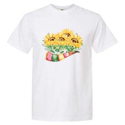 Sunflower Bunch Flower Beautiful Fragrance Funny Gift Garment-Dyed Heavyweight T-Shirt