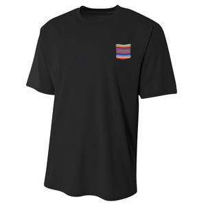 Serape Blanket Fake Pocket For Mexican Fiesta Performance Sprint T-Shirt