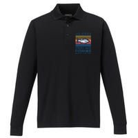 Striped Bass Fishing Gifts Saltwater Fish Striped Bass Performance Long Sleeve Polo