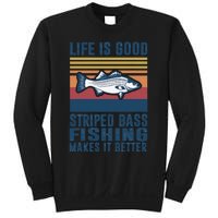 Striped Bass Fishing Gifts Saltwater Fish Striped Bass Sweatshirt