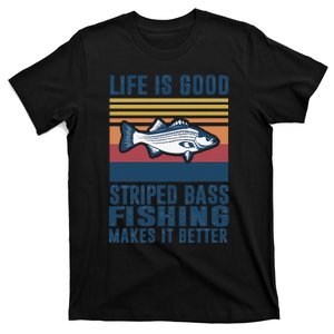 Striped Bass Fishing Gifts Saltwater Fish Striped Bass T-Shirt