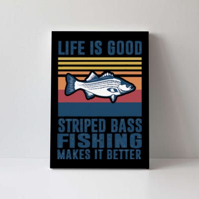 Striped Bass Fishing Gifts Saltwater Fish Striped Bass Canvas