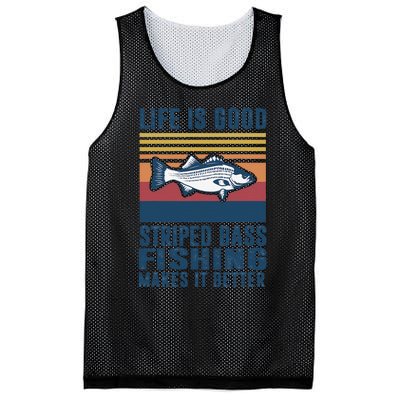 Striped Bass Fishing Gifts Saltwater Fish Striped Bass Mesh Reversible Basketball Jersey Tank