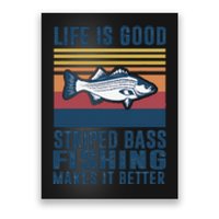 Striped Bass Fishing Gifts Saltwater Fish Striped Bass Poster