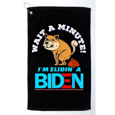 Slidin Biden Funny Dog Trump Political Sarcasm Golf Towel