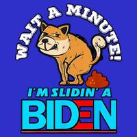 Slidin Biden Funny Dog Trump Political Sarcasm Tall T-Shirt