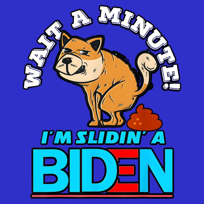 Slidin Biden Funny Dog Trump Political Sarcasm Tall T-Shirt