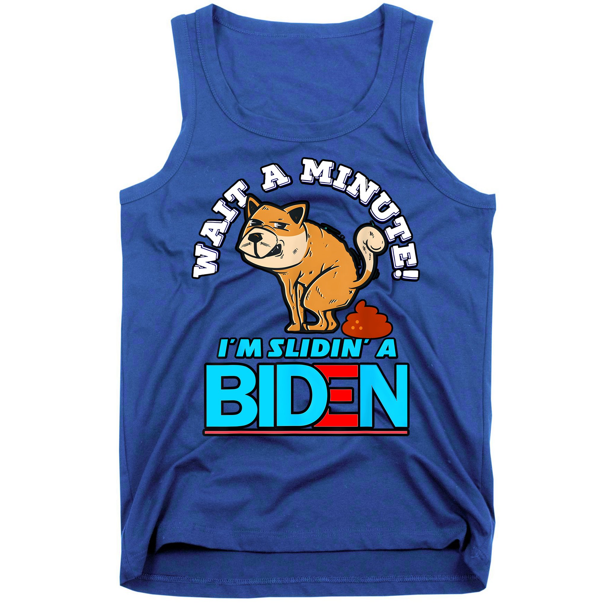 Slidin Biden Funny Dog Trump Political Sarcasm Tank Top
