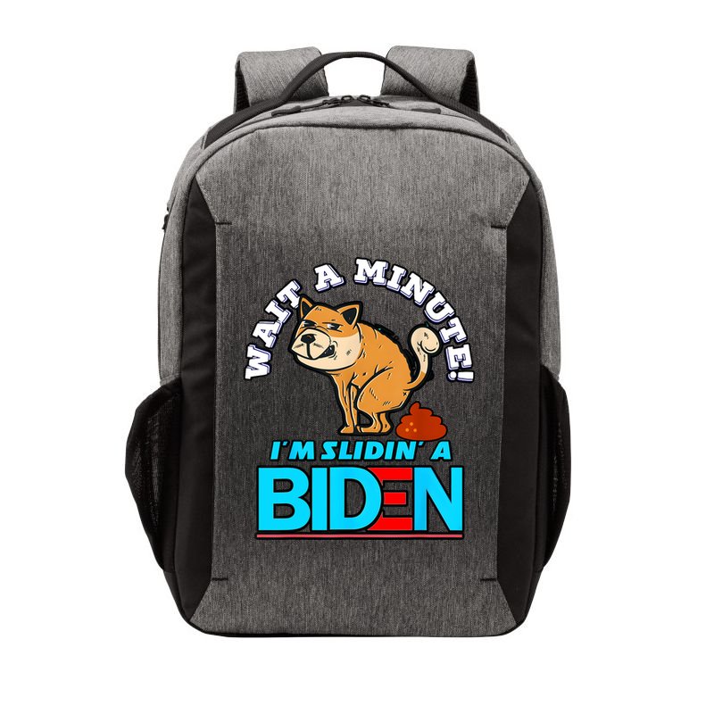Slidin Biden Funny Dog Trump Political Sarcasm Vector Backpack