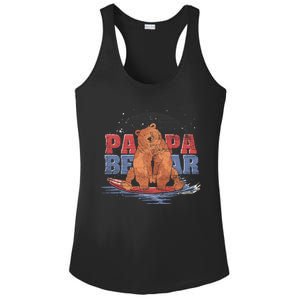 Surfing Bear Family Dad Cute Animal Daddy Papa Bear Gift Ladies PosiCharge Competitor Racerback Tank