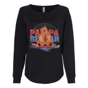 Surfing Bear Family Dad Cute Animal Daddy Papa Bear Gift Womens California Wash Sweatshirt