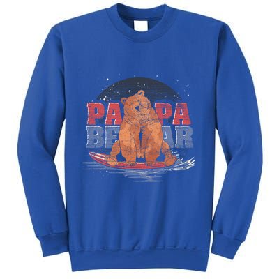 Surfing Bear Family Dad Cute Animal Daddy Papa Bear Gift Sweatshirt
